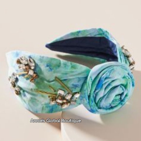 NWT, Anthropologie Shibori Rosette Embellished Headband main image 14